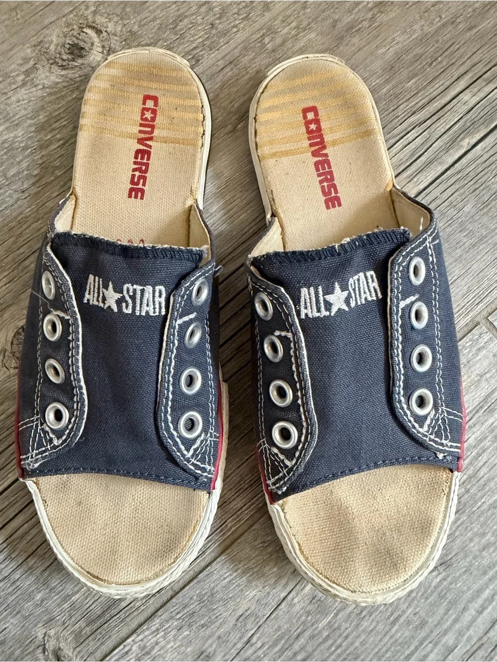 Converse All Star Navy Cut Away Slides